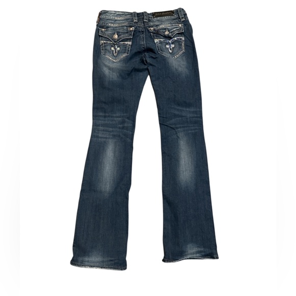 Rock Revival Celine Boot Cut 29 Actual 31 Low Rise Sequins Embellish Denim Jeans - Picture 5 of 11